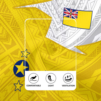 Niue Rugby Jersey Polynesian Tattoo Flag And Coat Of Arms