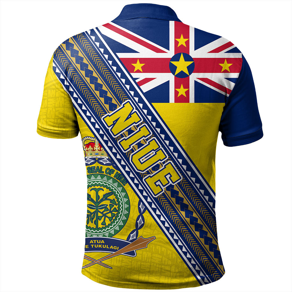 Niue Polo Shirt Flag And Coat Of Arms
