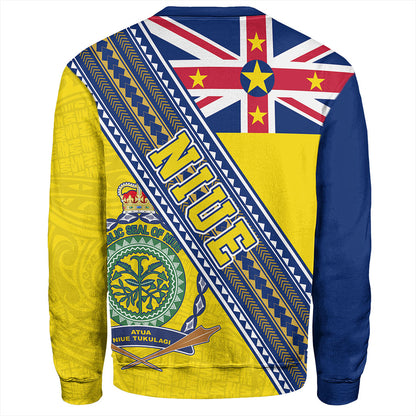 Niue Sweatshirt Flag And Coat Of Arms