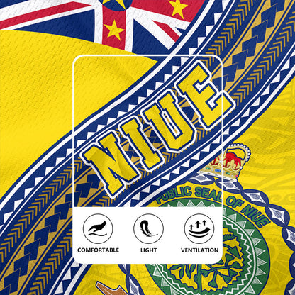 Niue Rugby Jersey Flag And Coat Of Arms