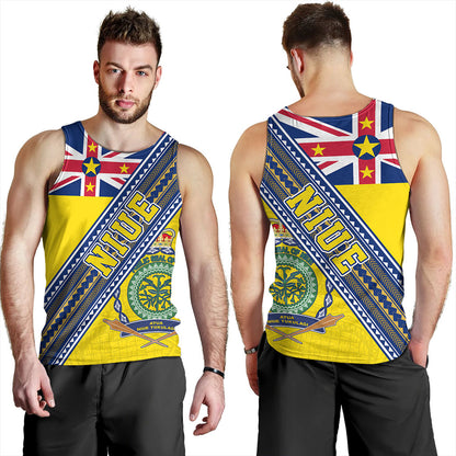 Niue Tank Top Flag And Coat Of Arms