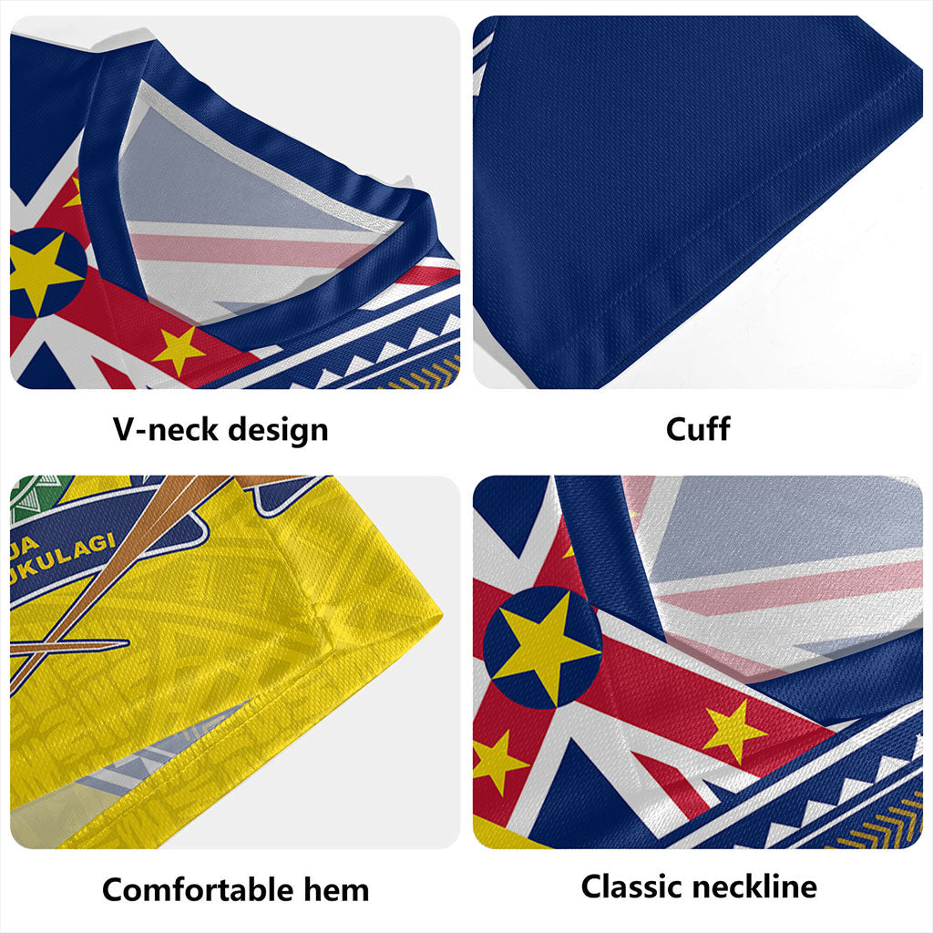 Niue Rugby Jersey Flag And Coat Of Arms