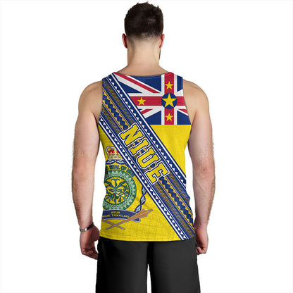 Niue Tank Top Flag And Coat Of Arms