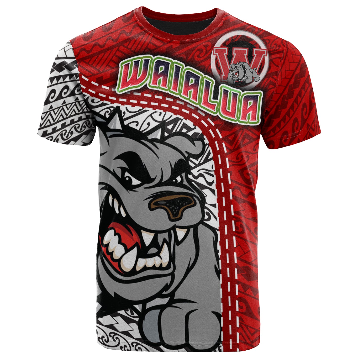 Hawaii Waialua High and Intermediate School Custom T- Shirt - Waialua High School Polynesian Pattern
