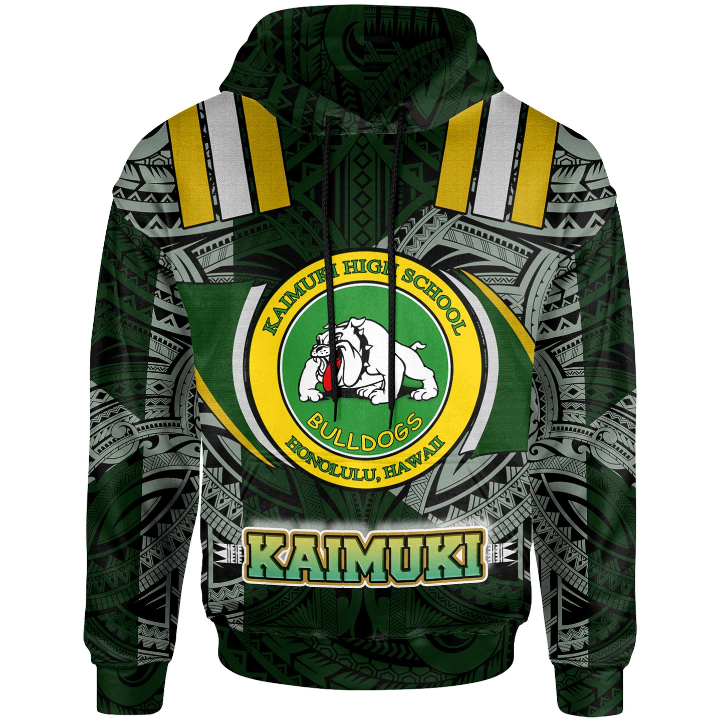 Hawaii Kaimuki High School Hoodie - Custom Kaimuki High School Polynesian Pattern Hoodie