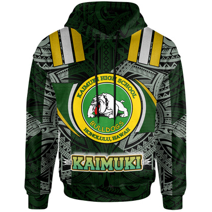 Hawaii Kaimuki High School Hoodie - Custom Kaimuki High School Polynesian Pattern Hoodie