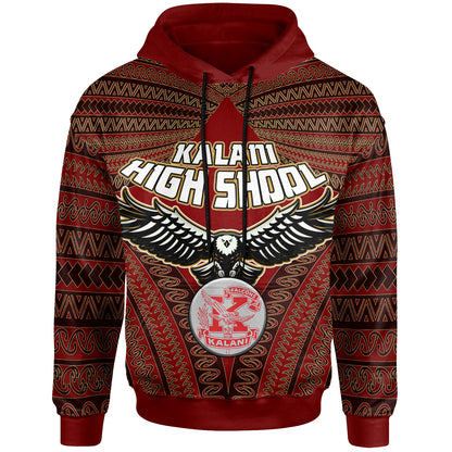 Hawaii Kalani High School Custom Hoodie - Kalani High School Polynesian With Falcon Pattern