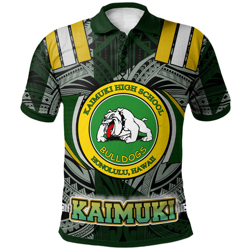 Hawaii Kaimuki High School Polo Shirt - Custom Kaimuki High School Polynesian Pattern Polo Shirt