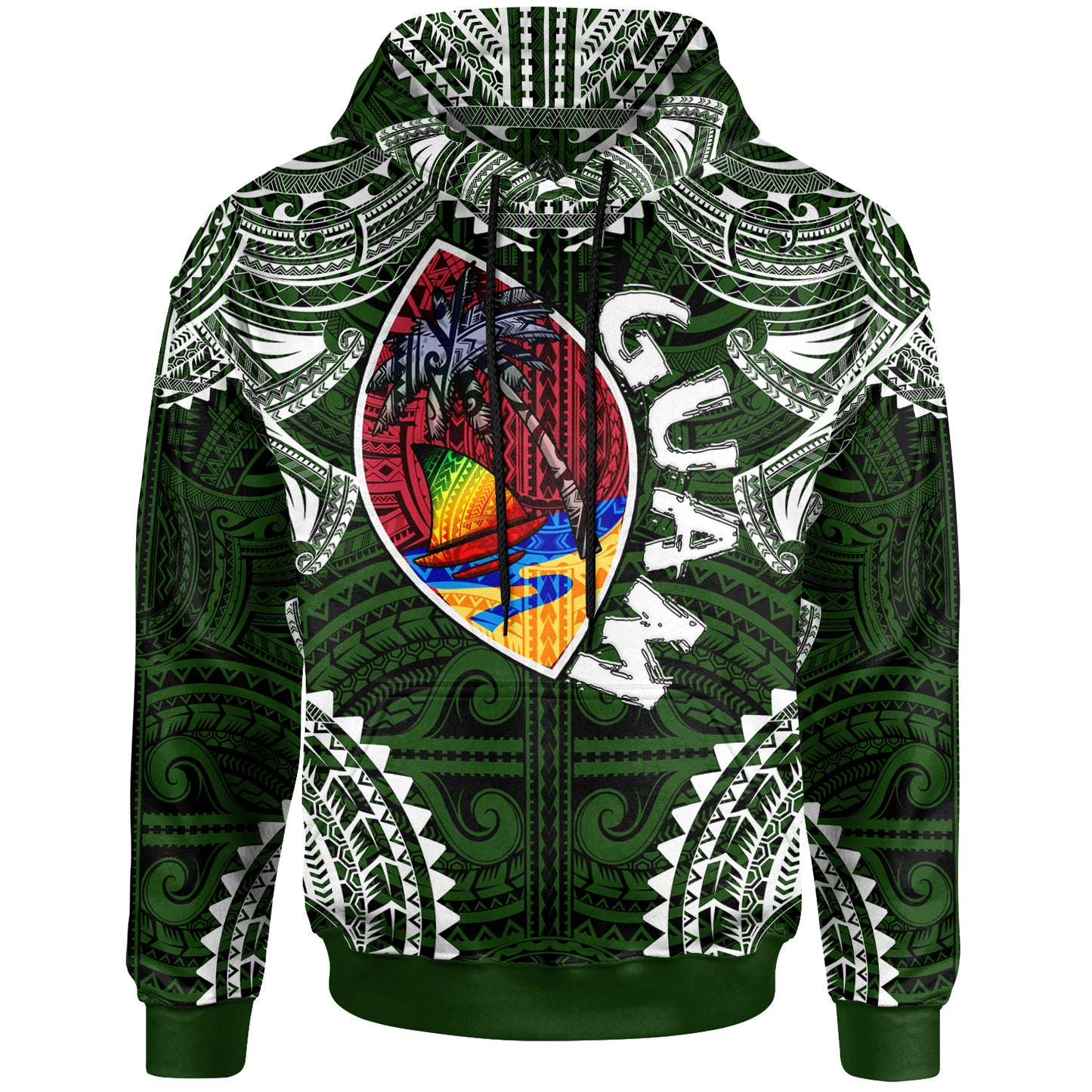 Guam Hoodie - Custom Guam Independence Day '' Wish You A Very Happy Independence Day '' With Polynesian Patterns