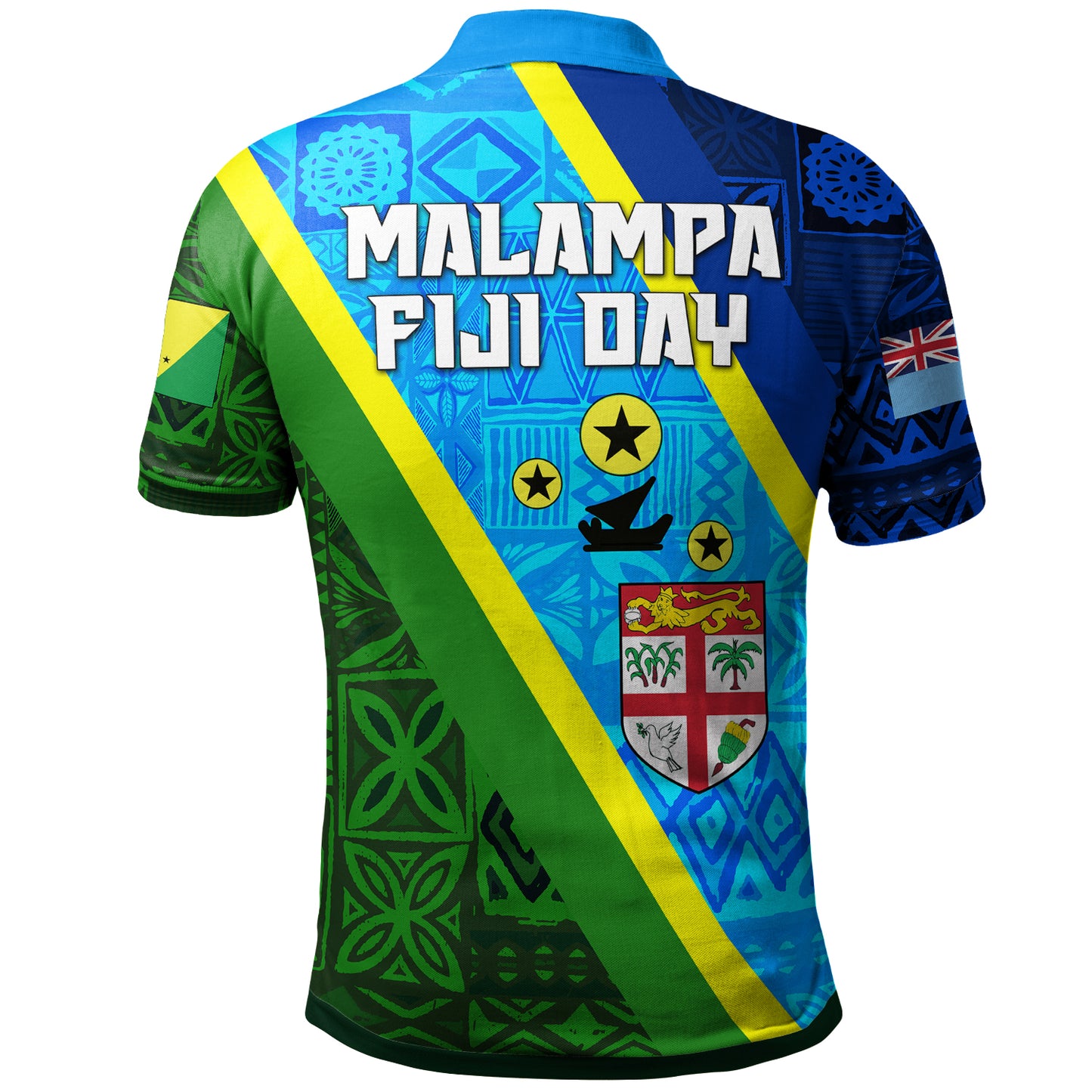 Malampa Fiji Day Polynesian Polo Shirt - Custom Malampa Fiji Day with Tapa Pattern Polo Shirt