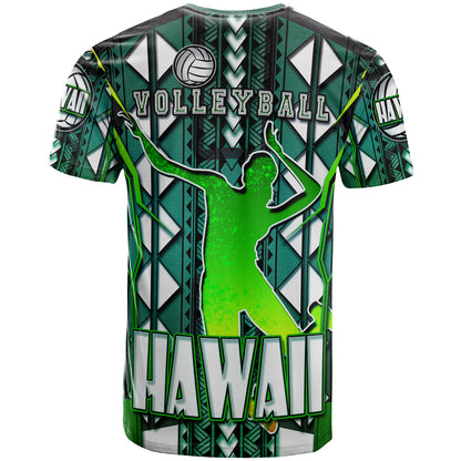 Hawaii Volleyball T-shirt - Custom Hawaii Volleyball Team With Polynesian Patterns Custom Name And Number T-shirt