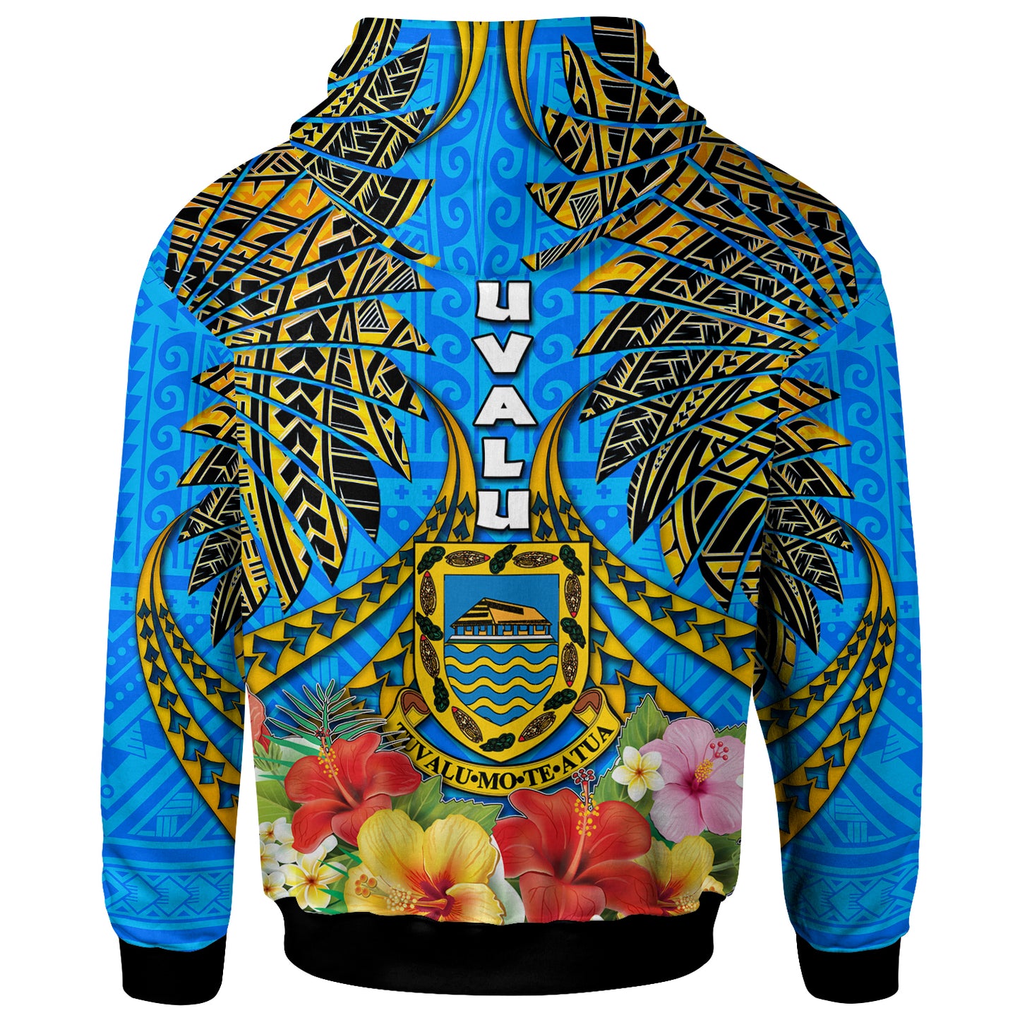 Tuvalu Polynesian Hoodie - Custom Tuvalu Independence Day with Polynesian Hibiscus Hoodie