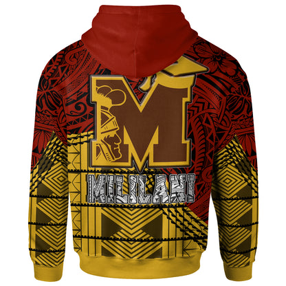 Hawaii Mililani High School Custom Hoodie - Mililani High School Polynesian Pattern