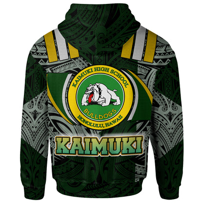 Hawaii Kaimuki High School Hoodie - Custom Kaimuki High School Polynesian Pattern Hoodie