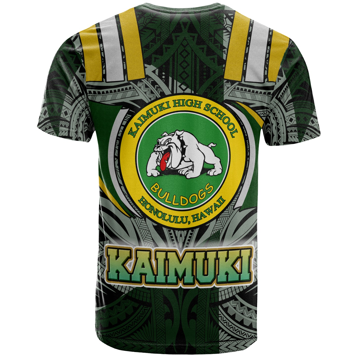 Hawaii Kaimuki High School T- Shirt - Custom Kaimuki High School Polynesian Pattern T- Shirt