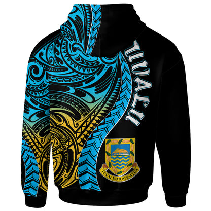 Tuvalu Polynesian Hoodie - Custom Tuvalu Day with Polynesian Pattern Hoodie