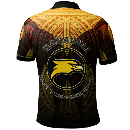 Hawaii Nanakuli High and Intermediate School Custom Polo Shirt- Nanakuli High School Polynesian Pattern