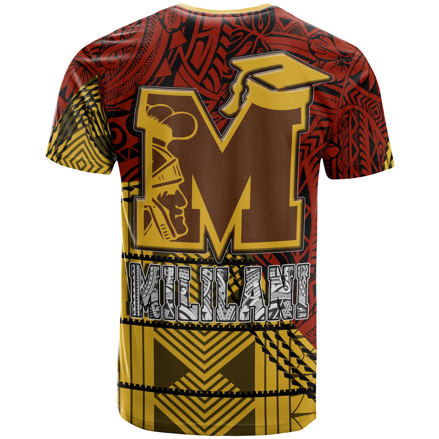 Hawaii Mililani High School Custom T- Shirt - Mililani High School Polynesian Pattern