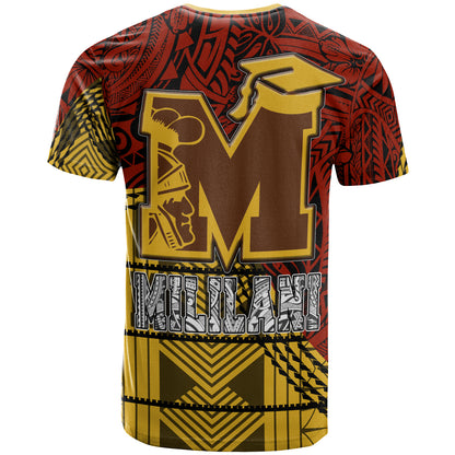 Hawaii Mililani High School Custom T- Shirt - Mililani High School Polynesian Pattern