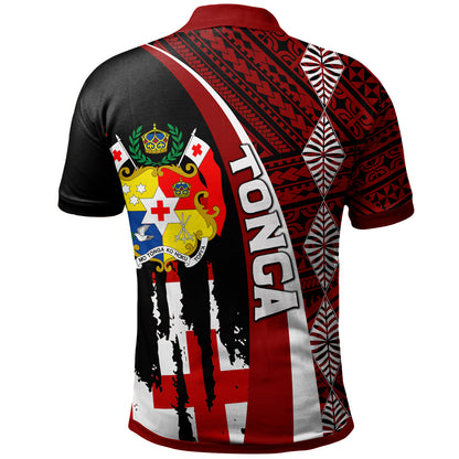 Tonga Polo Shirt - Custom Coat Of Arms Tapa Tonga Patterns Polo Shirt