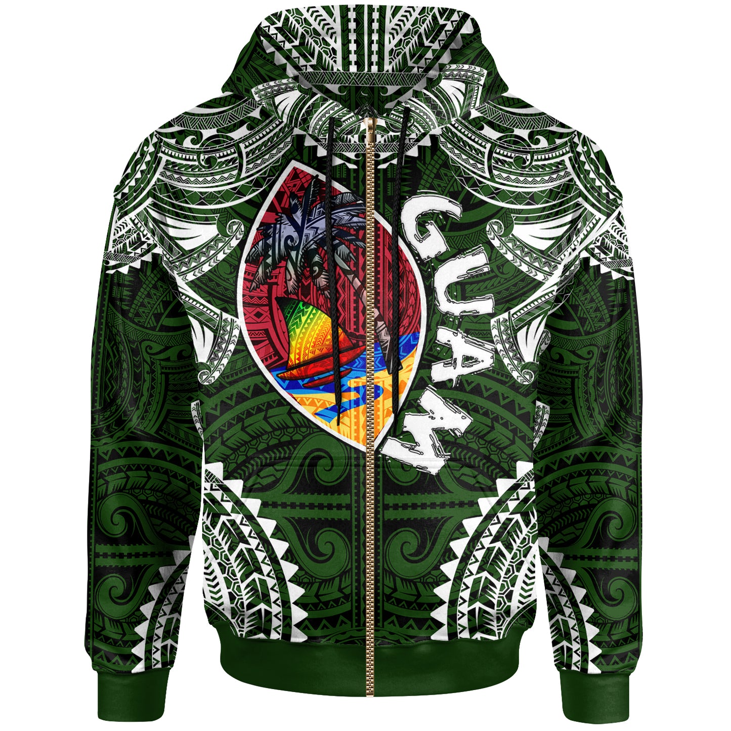 Guam Hoodie - Custom Guam Independence Day '' Wish You A Very Happy Independence Day '' With Polynesian Patterns