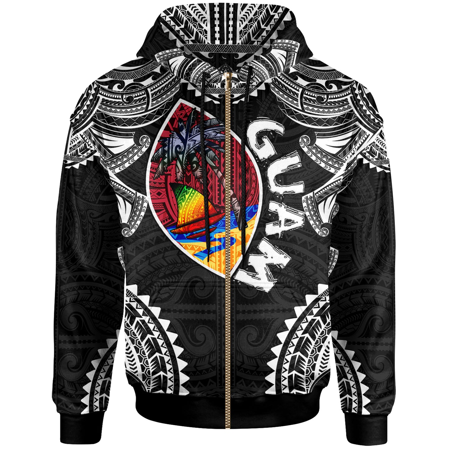 Guam Hoodie - Custom Guam Independence Day '' Wish You A Very Happy Independence Day '' With Polynesian Patterns