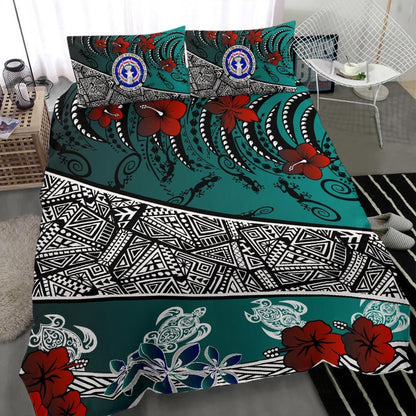 Northern Mariana Bedding Set - Lizard And Turtle Green