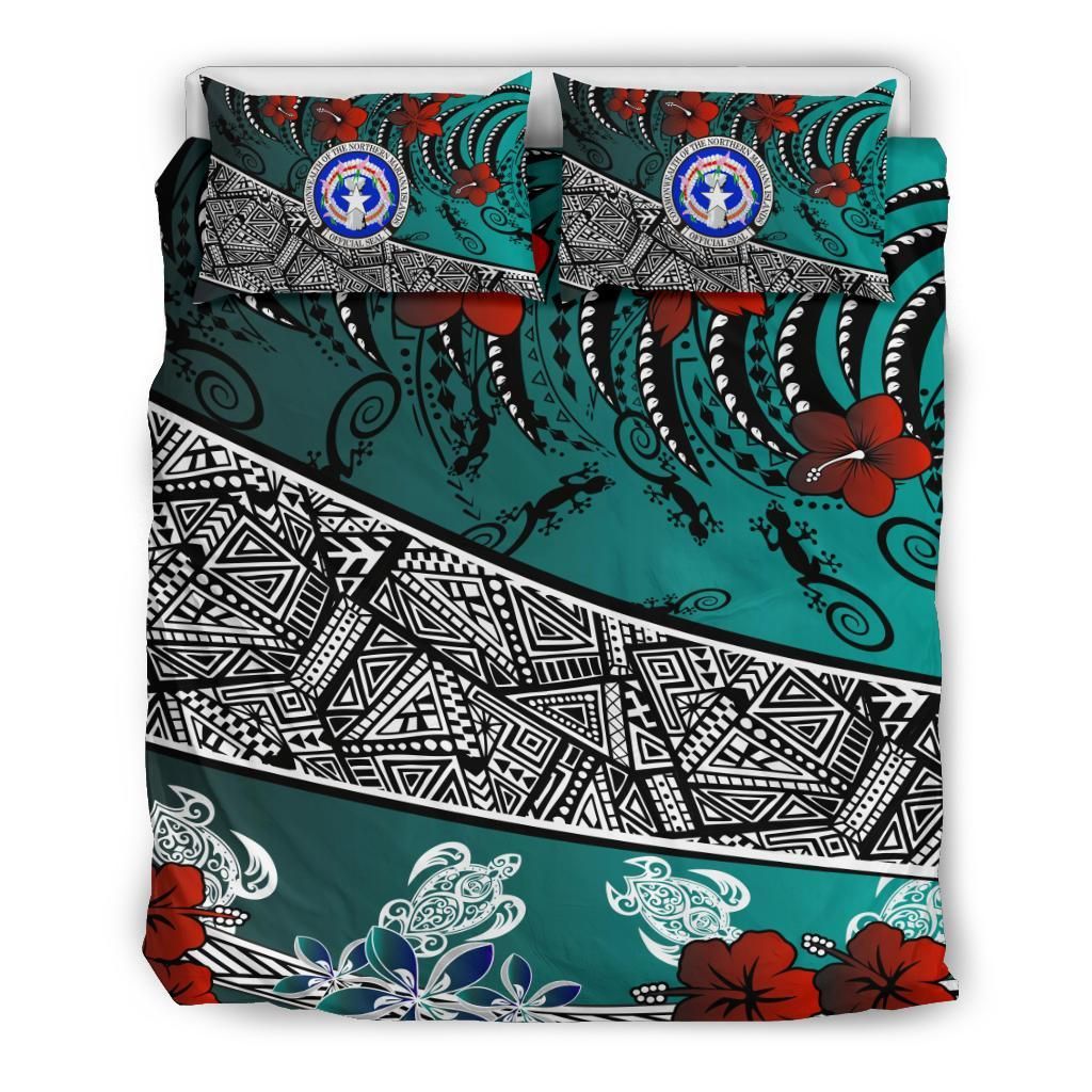 Northern Mariana Bedding Set - Lizard And Turtle Green