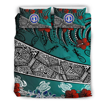 Northern Mariana Bedding Set - Lizard And Turtle Green