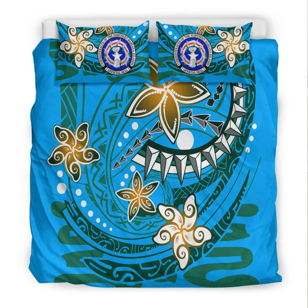 Northern Mariana Bedding Set - Spring Style Blue Color