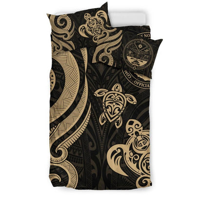 Northern Mariana Bedding Set - Tentacle Turtle Gold