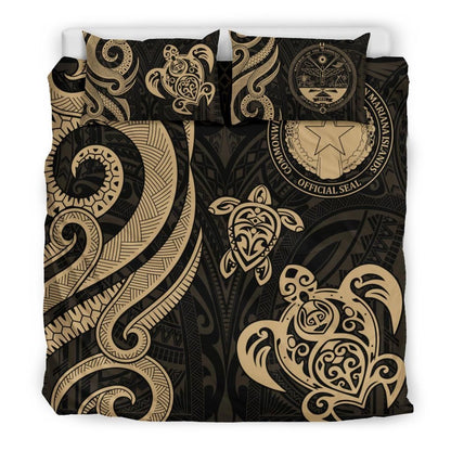 Northern Mariana Bedding Set - Tentacle Turtle Gold