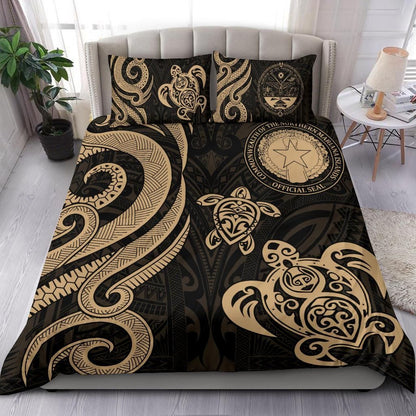 Northern Mariana Bedding Set - Tentacle Turtle Gold