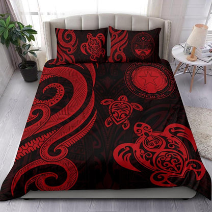 Northern Mariana Bedding Set - Tentacle Turtle Red