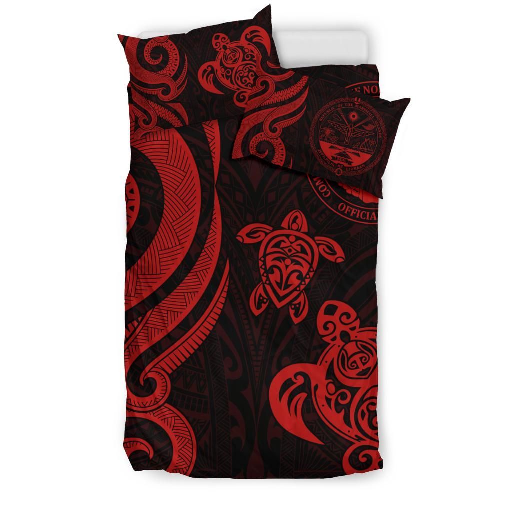 Northern Mariana Bedding Set - Tentacle Turtle Red