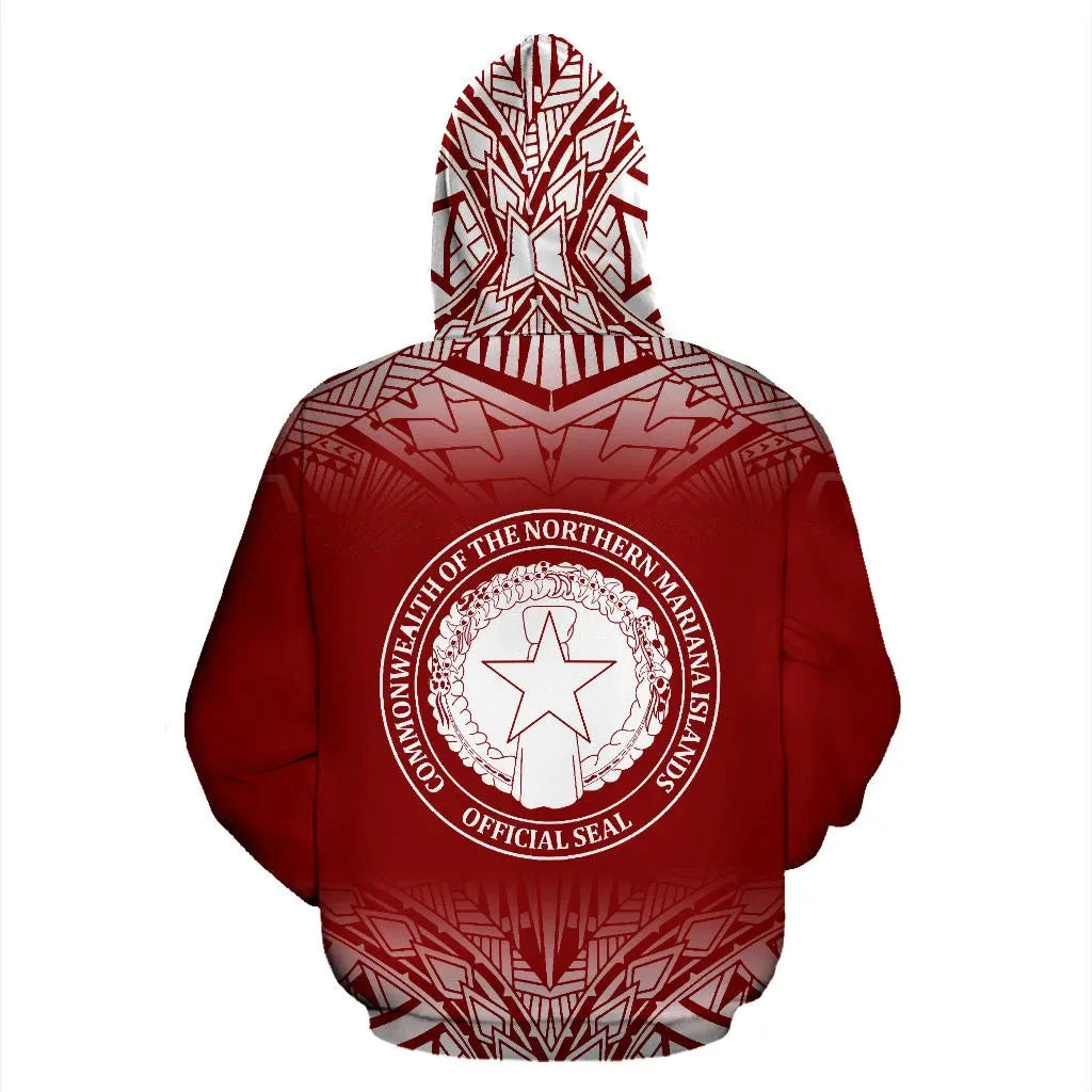 Northern Mariana Islands All Over Hoodie - Fog Red