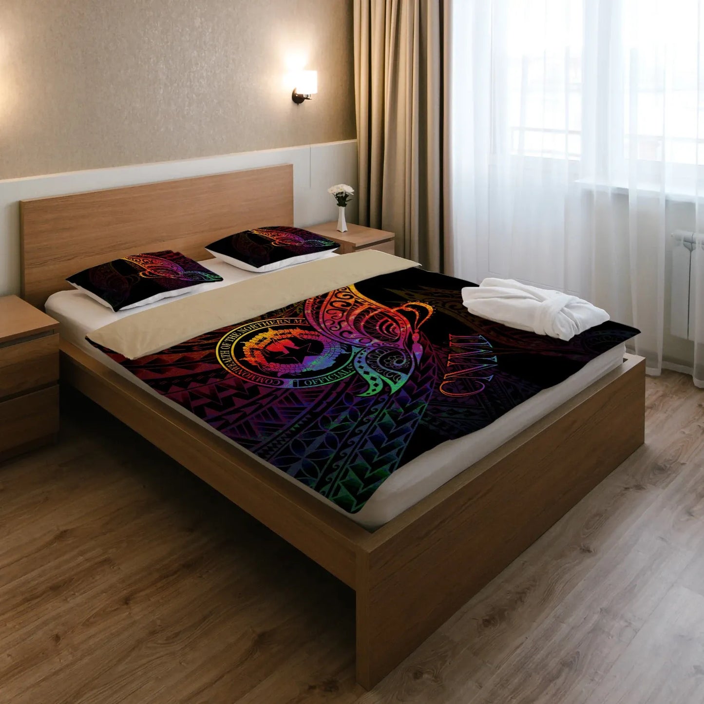 Northern Mariana Islands Bedding Set - Butterfly Polynesian Style