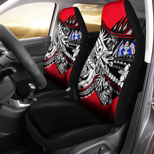 Northern Mariana Islands Car Seat Cover - Tribal Jungle Pattern