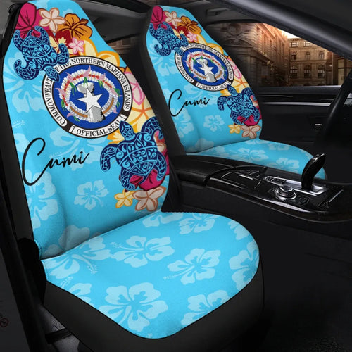 Northern Mariana Islands Car Seat Cover - Tropical Style