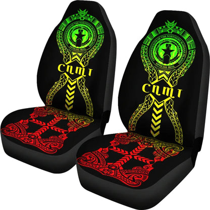 Northern Mariana Islands Car Seat Covers - CNMI Seal Micronesian Tribal Reggae
