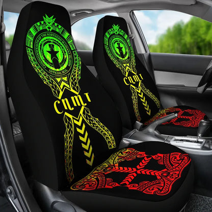 Northern Mariana Islands Car Seat Covers - CNMI Seal Micronesian Tribal Reggae