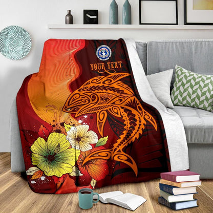 Northern Mariana Islands  Custom Personalised Premium Blankets - Tribal Tuna Fish