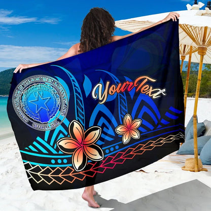 Northern Mariana Islands Custom Personalised Sarong - Vintage Tribal Mountain