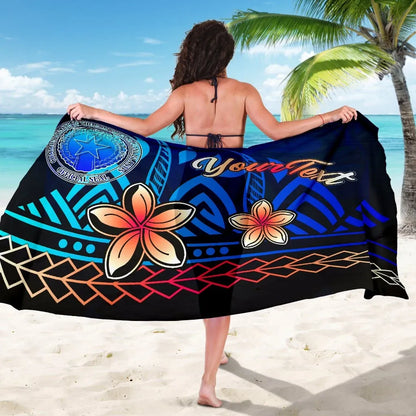 Northern Mariana Islands Custom Personalised Sarong - Vintage Tribal Mountain