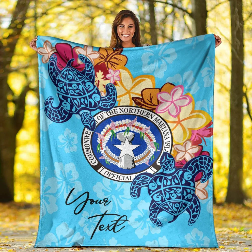 Northern Mariana Islands Custom Personalised Premium Blanket - Tropical Style