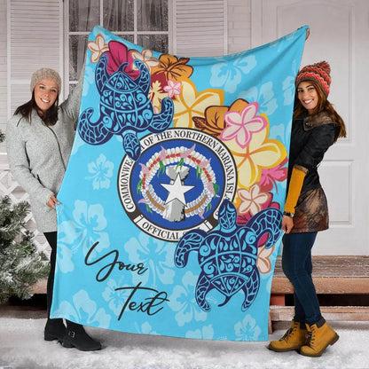 Northern Mariana Islands Custom Personalised Premium Blanket - Tropical Style