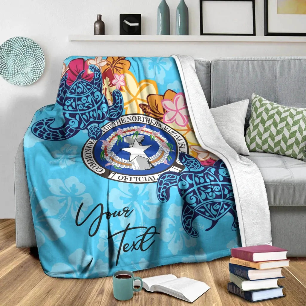 Northern Mariana Islands Custom Personalised Premium Blanket - Tropical Style