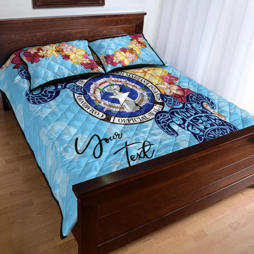 Northern Mariana Islands Custom Personalised Quilt Bed Set - Tropical Style