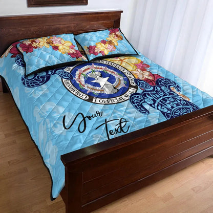Northern Mariana Islands Custom Personalised Quilt Bed Set - Tropical Style