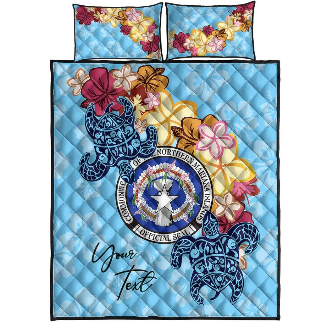 Northern Mariana Islands Custom Personalised Quilt Bed Set - Tropical Style